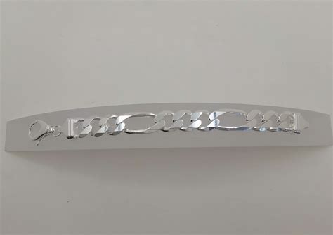 Sterling Silver 15mm Figaro Chain Bracelet - S & K Ltd.