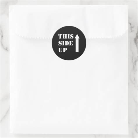 This Side Up Classic Round Sticker | Zazzle