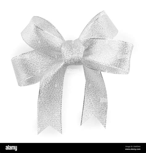 Satin ribbon bow isolated on white Stock Photo - Alamy