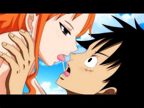 One Piece Luffy X Nami Kiss