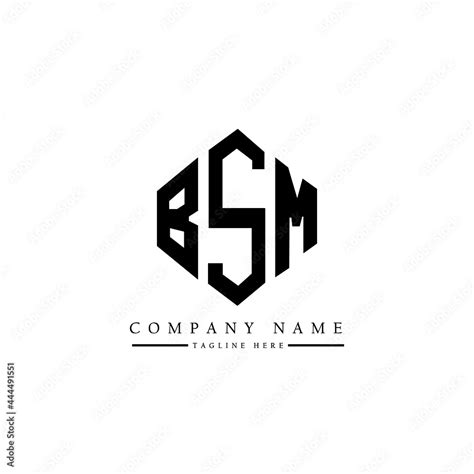 BSM letter logo design with polygon shape. BSM polygon logo monogram ...