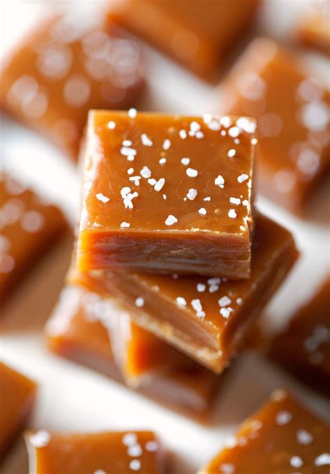 Chewy Salted Caramels | Recipe | Homemade caramel, Candy recipes, Homemade candies