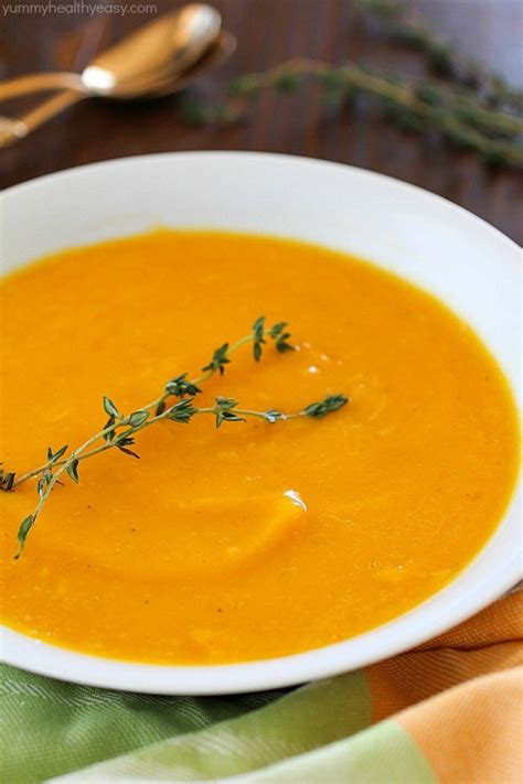 Easy Butternut Squash Soup - Yummy Healthy Easy