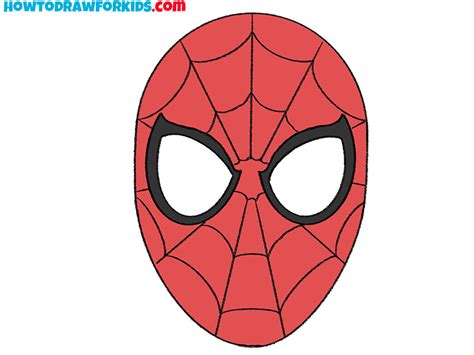 How to Draw Spider-Man Face - Easy Drawing Tutorial For Kids