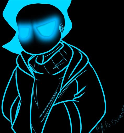 Nightmare Mode Sans (Drawn by me) by YandereXoilHunter on DeviantArt