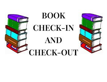 Library Book Check In & Check Out Sign by Melonie Wheeler | TPT