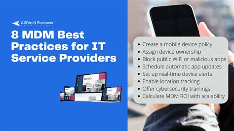 8 MDM Best Practices for IT Service Providers | It service provider, Cybersecurity training, Madame