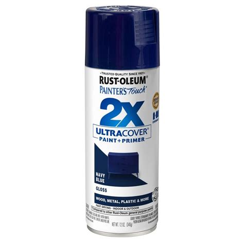 Rust-Oleum Painter's Touch 2X 12 oz. Gloss Navy Blue General Purpose Spray Paint 334041 - The ...