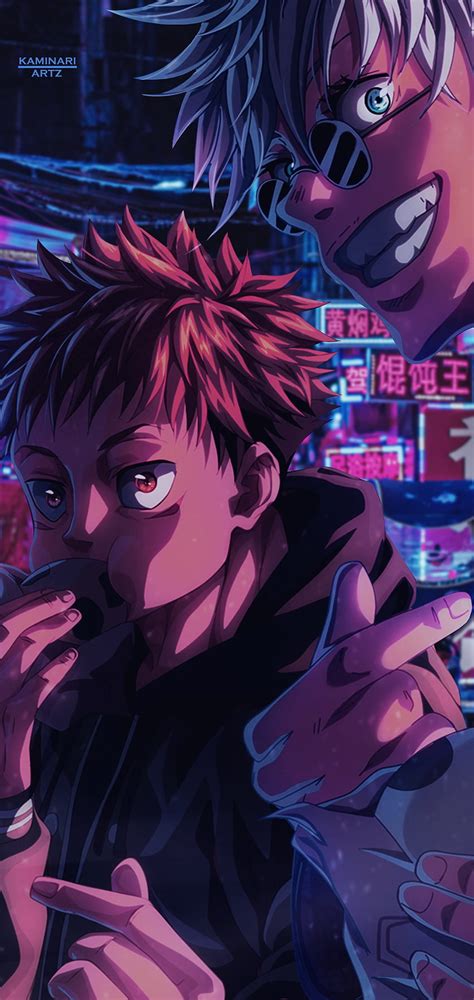 1290x2796px, 2K Free download | Itadori x Gojo, satoru gojo, jujutsu, jujutsu kaisen, jjk ...