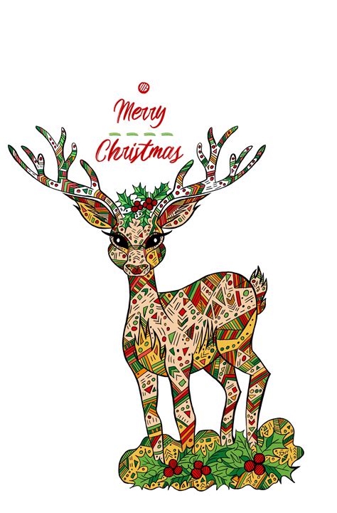 Deer, Coloring, Christmas, Animal, Free Stock Photo - Public Domain Pictures