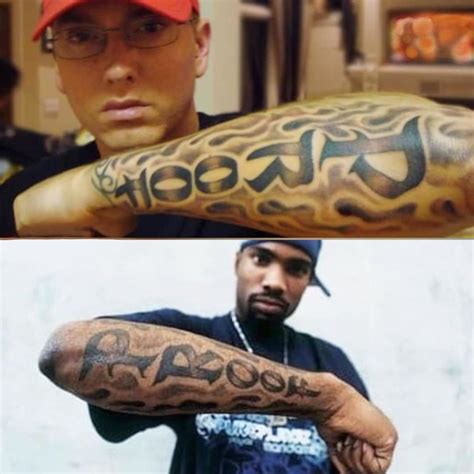 eminem proof tattoo removed - blackandwhitelineartillustration