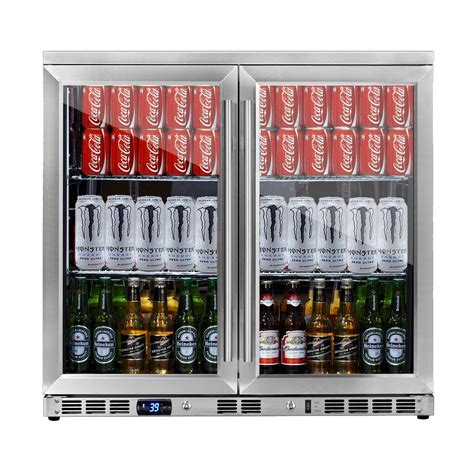 36 Inch Heating Glass 2 Door Built In Beverage Fridge | Beverage fridge, Beverage cooler ...