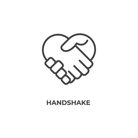 Vector sign of handshake symbol is isolated on a white background. icon color editable. 10052528 ...