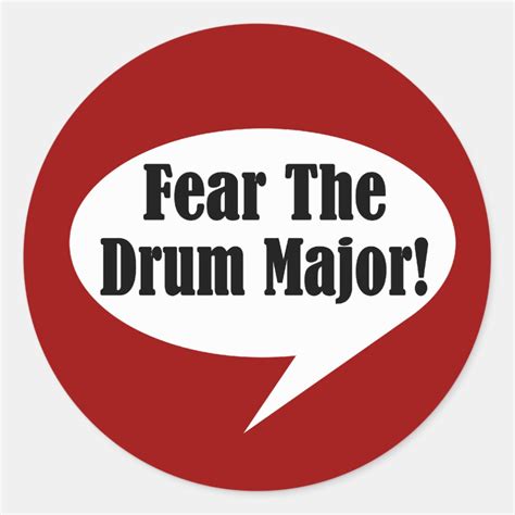 Funny Drum Major Classic Round Sticker | Zazzle