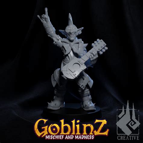 3D Printable Goblin Bard by Ember Smith Creative