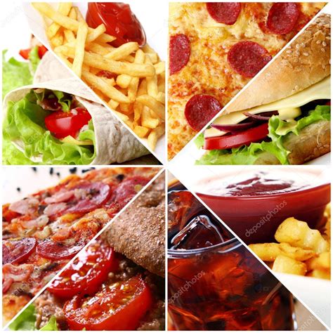 Fast Food Collage — Stock Photo © yekophotostudio #5974401