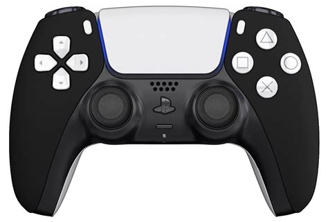 TCP Matte Black PS5 Controller with Black White Buttons, Touchpad and Back - The Controller People