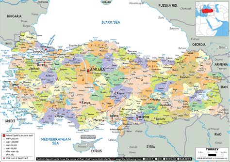 Large size Political Map of Turkey - Worldometer