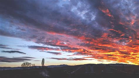 Panoramic photography of field, landscape, sky, clouds, warm colors HD wallpaper | Wallpaper Flare