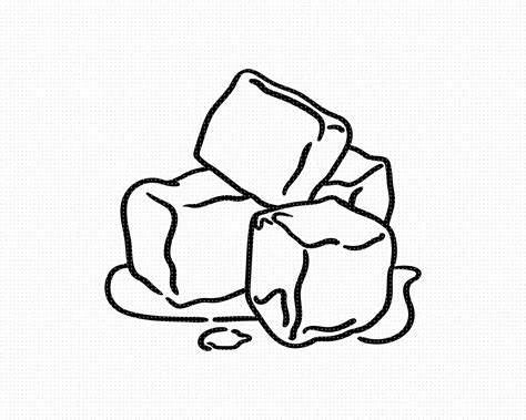 Melting Ice Cube Pages Coloring Pages