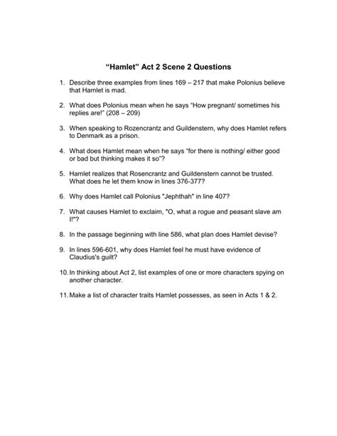 Hamlet Act 2 Scene 2 Questions.doc