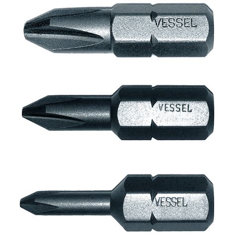 JIS "Japanese Industry Standard" Screwdrivers by Vessel - Set of 3 Small Insert Bits Only | Moss ...