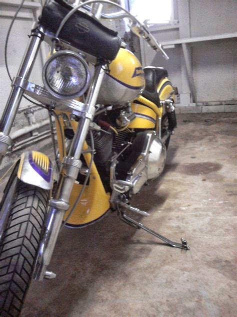 1999 Yellow Custom Harley, FXR Frame, soft tail Look for sale