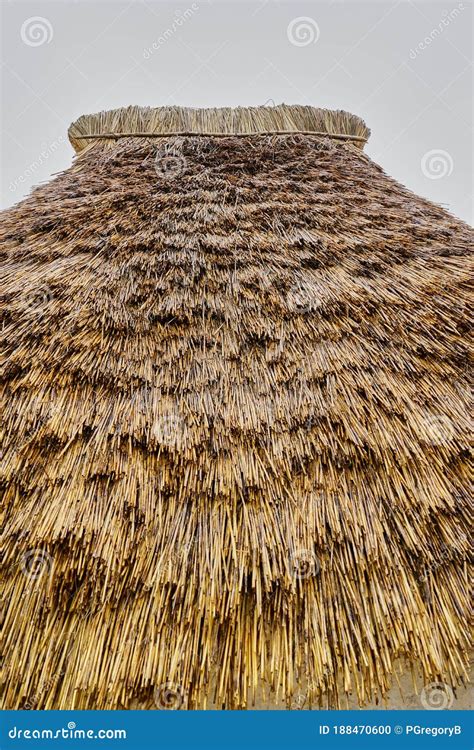 Thatched Roof Made of Straw in Medieval Fashion Stock Photo - Image of straw, texture: 188470600