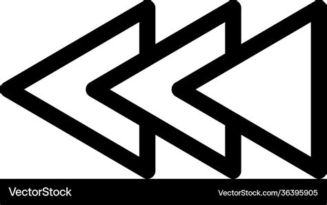 Reverse icon or logo isolated sign symbol Vector Image