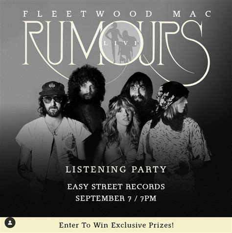 Fleetwood Mac "Rumours LIVE" Listening Party at Easy Street Records in Seattle, Washington ...