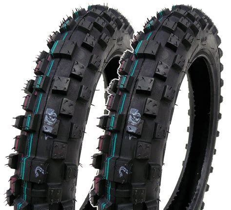 SET OF TWO: Mini Dirt Bike Tire 2.50-10 Front or Rear Tube Type Off Road Motocross Pattern ...