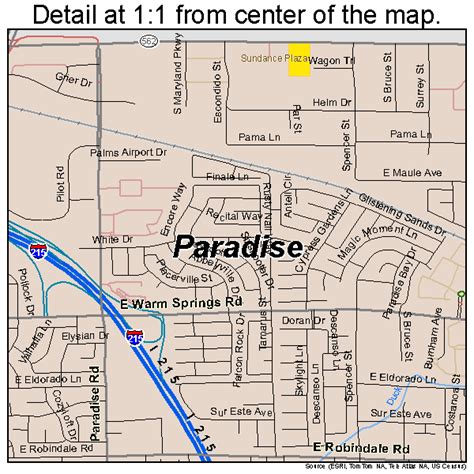 Paradise Nevada Street Map 3254600