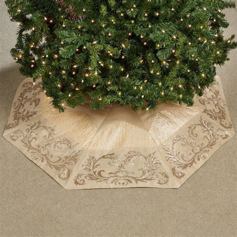 Golden Christmas Tree Skirt - Best Decorations