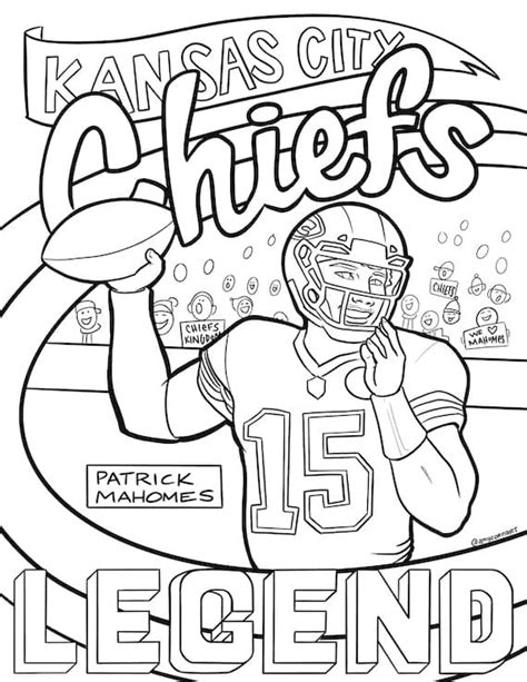 KC Chiefs Logo Coloring Page - Free Printable Coloring Pages for Kids