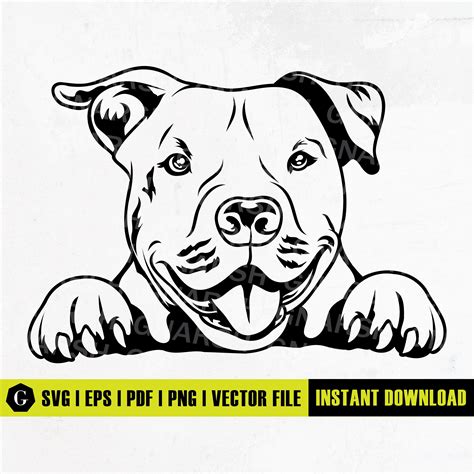 American Pit Bull Svg Pitbull Svg Peeking Dog Svg Dog - Etsy Australia