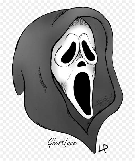 Easy Ghostface Drawing, HD Png Download - vhv