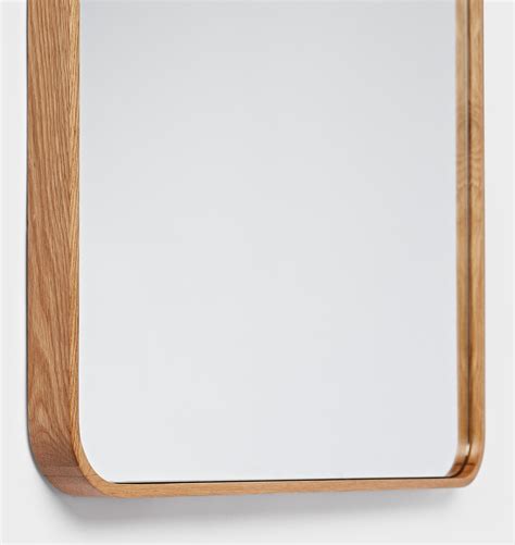 Solid White Oak Rounded Rectangle Mirror | Rejuvenation | Rectangle mirror, Mirror, Rounded ...