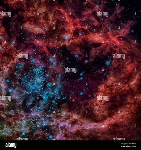 Star cluster in the Tarantula Nebula. Large Magellanic Cloud Stock ...