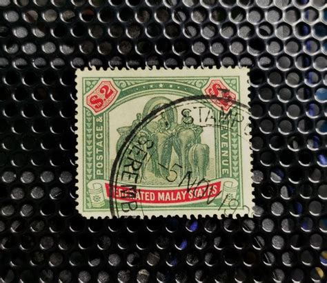 Federated Malay States Stamps 1922 $2 | Setem Malaya Federated Malay ...