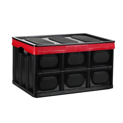 Zimtown 30L Plastic Storage Box Durable Stackable Folding Utility ...