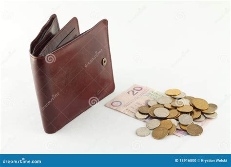 Wallet and coins. stock photo. Image of finance, coins - 18916800