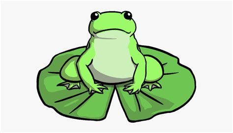 Cartoon Frog On Lily Pad , Free Transparent Clipart - ClipartKey