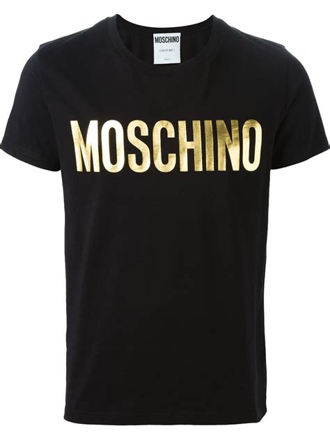 Lyst - Moschino Logo Print T-shirt in Black for Men