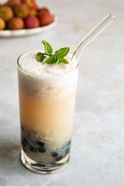 Simple, Homemade Lychee Bubble Tea Recipe