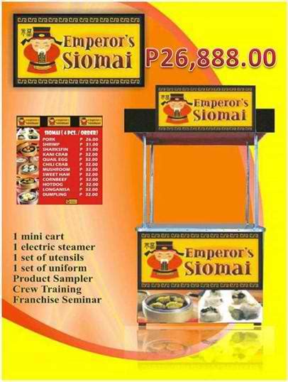 Master of Siomai Franchise Food Cart atbp.: Emperor’s Siomai Food Cart