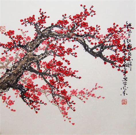 Original painting chinese art Lovely cherry blossom tree by art68, $118 ...