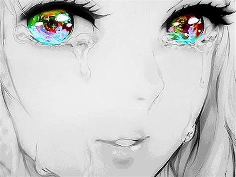 Rainbow tears | Anime and more | Pinterest | Eyes, Beautiful eyes and Anime