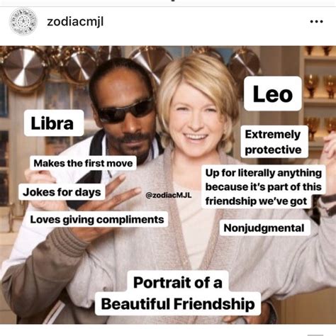 Leo - Libra friendship : r/astrologymemes