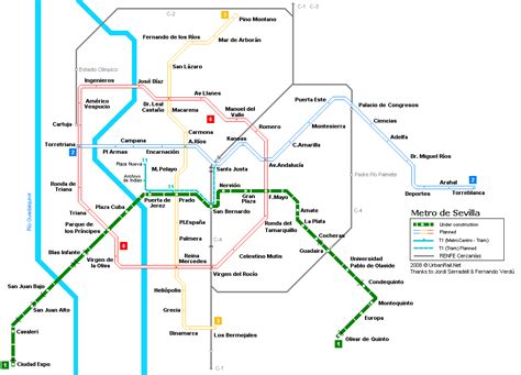 Mapa Metro Sevilla