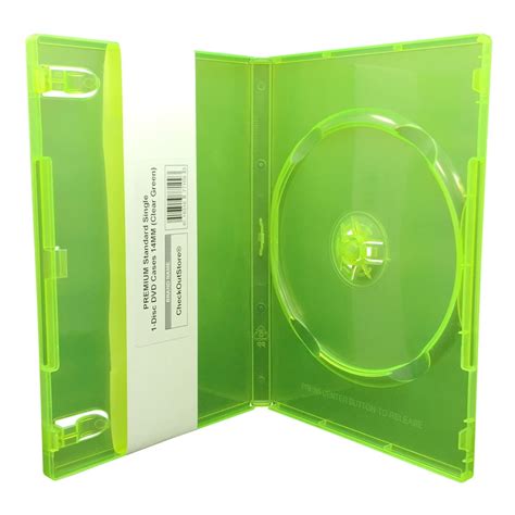 (10) CheckOutStore Premium Standard Single 1-Disc DVD Cases 14mm (Clear ...